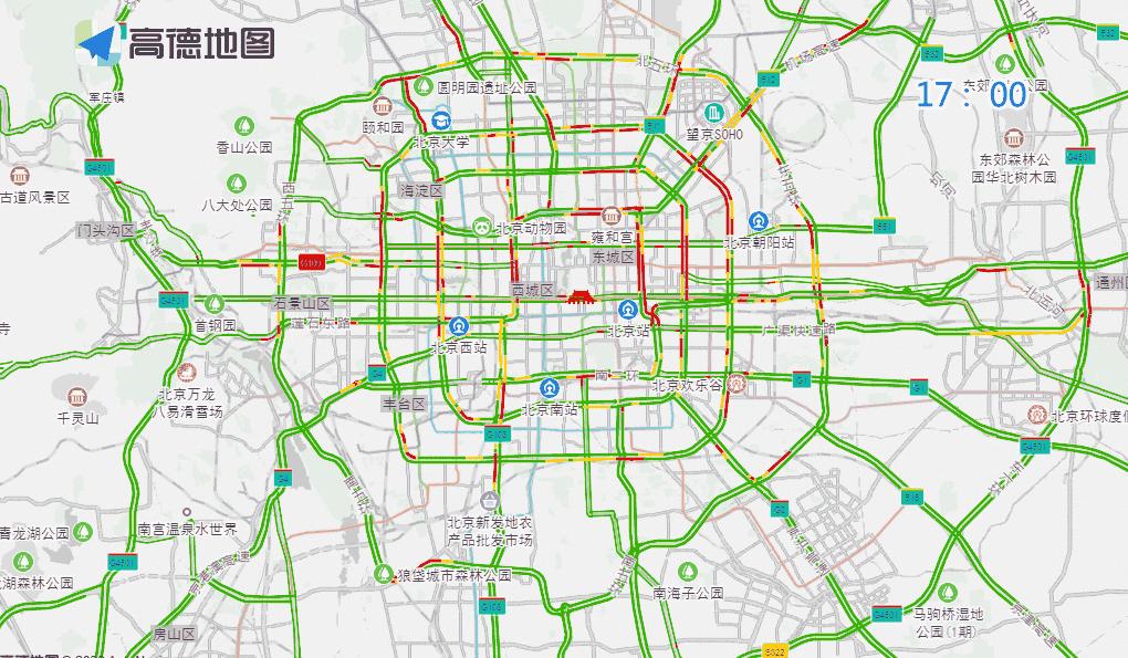 北京市交通預測預報_香山周邊交通壓力_出行提示