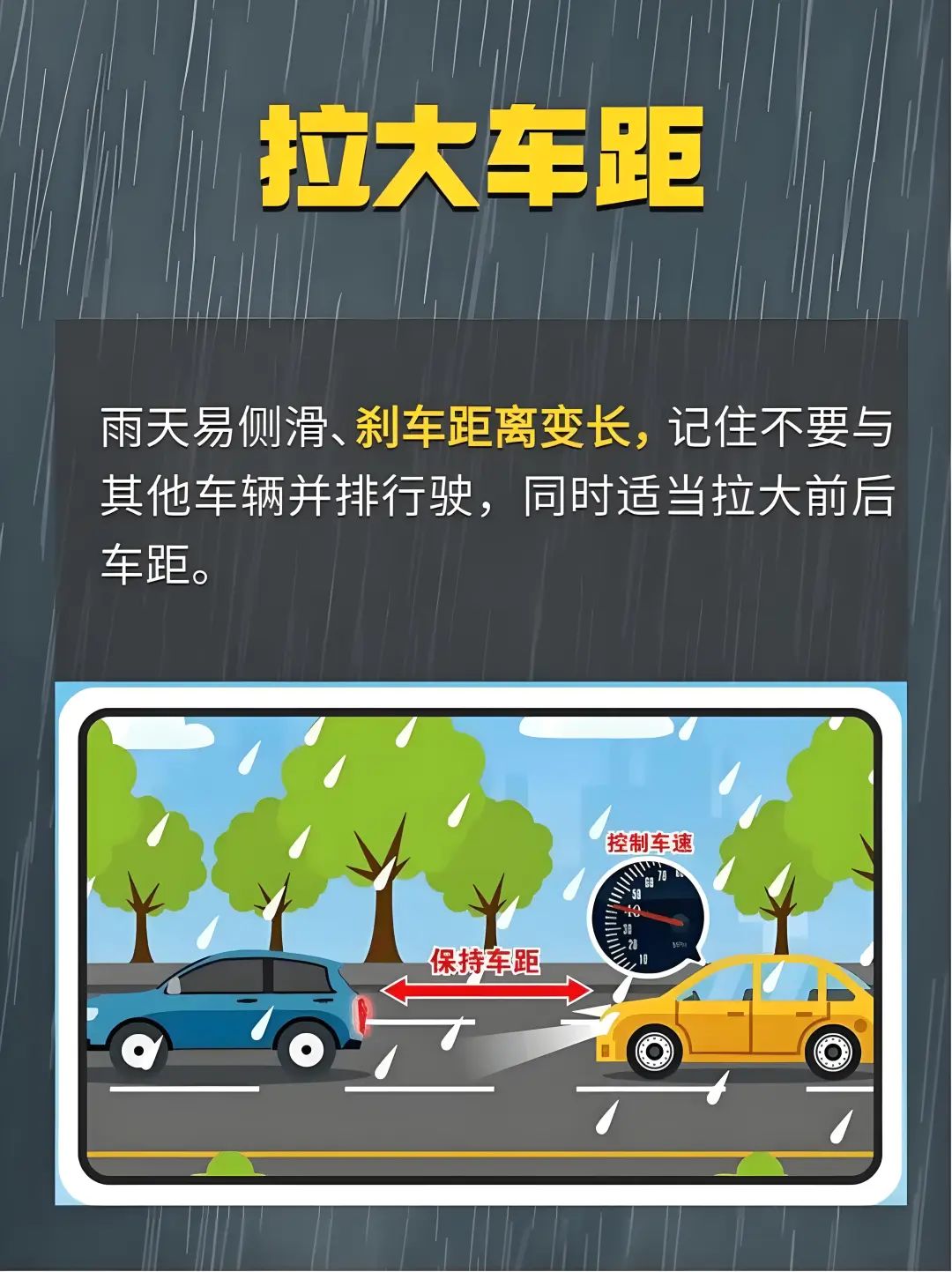 雨天行車安全提示_雨中開車注意事項(xiàng)_出行提示